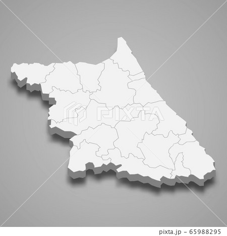 3d map region of South Korea Template for your 65988295
