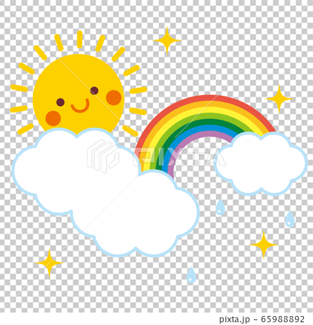 虹と太陽 イラストのイラスト素材 6598