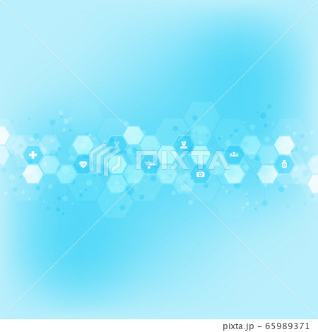 Abstract medical background with flat icons and symbols. Template design with concept and idea for healthcare technology, innovation medicine, health, science and research. Abstract medical background with flat icons and symbols. Template design with concept and idea for healthcare technology, innovation medicine, health, science and research. 65989371