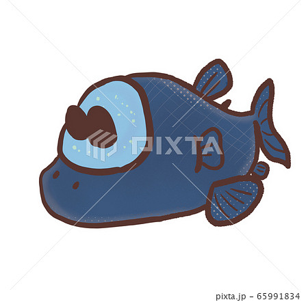 R メルヘンなかわいい深海魚 デメニギス ２のイラスト素材