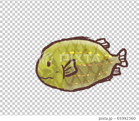 R メルヘンなかわいい深海魚 マツカサウオ4のイラスト素材 R メルヘンなかわいい深海魚 マツカサウオ4のイラスト素材