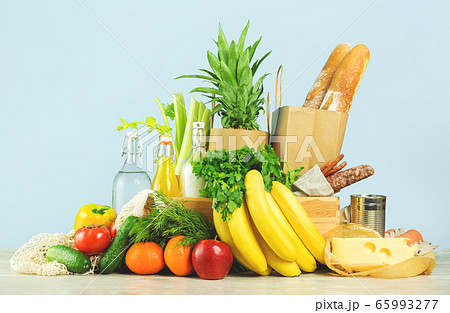 Grocery. chest full of fruits and vegetables 65993277