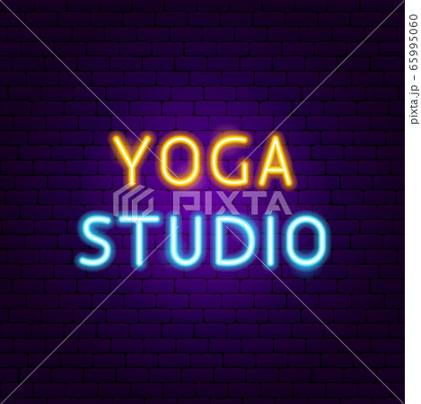 Yoga Studio Neon Text 65995060