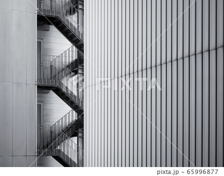 Fire escape stairs ladder Modern Building Architecture details  65996877