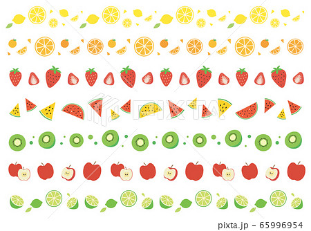果物の飾り罫セット 65996954