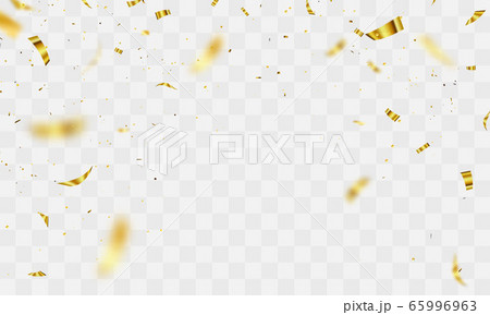 Celebration background template with confetti gold 65996963