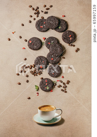 Dark chocolate salted cookies Dark chocolate salted cookies 65997159