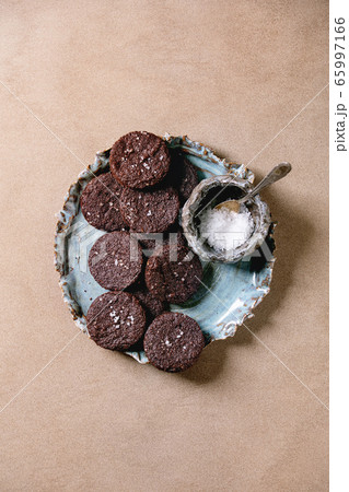 Dark chocolate salted cookies Dark chocolate salted cookies 65997166