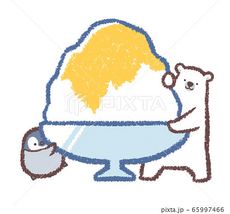 かき氷レモンシロクマペンギンヒナかくれんぼ 65997466