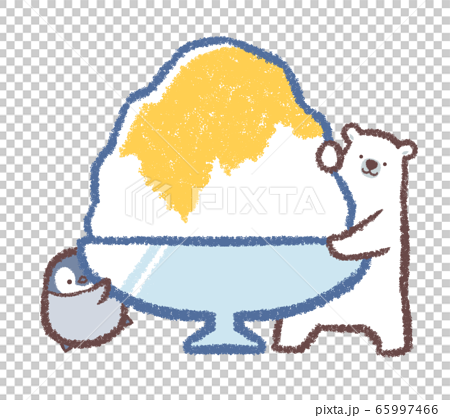 かき氷レモンシロクマペンギンヒナかくれんぼ 65997466