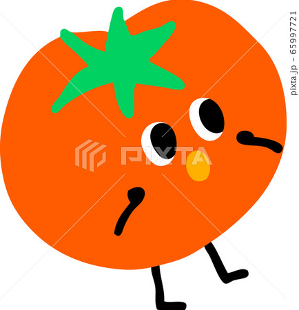 トマトのキャラクターのイラスト素材