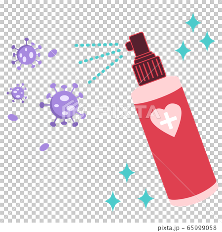 Disinfection spray virus extermination illustration Disinfection spray virus extermination illustration 65999058