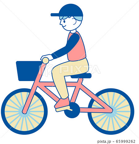 自転車に乗った男の子イラスト素材のイラスト素材
