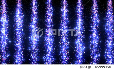 光の滝 花火 キラキラ パーティクル 滝 3D イラスト 背景 バックグラウンド 65999456