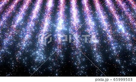 光の滝 花火 キラキラ パーティクル 滝 3D イラスト 背景 バックグラウンド 65999503