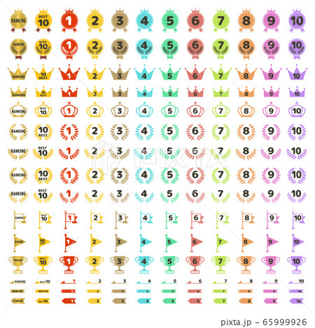 イラスト素材: ランキング アイコン セット イラスト素材: ランキング アイコン セット 65999926
