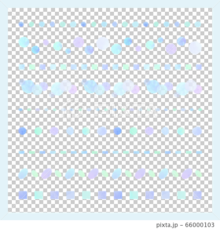 ラインセット みずいろ （水彩風ベクター） 66000103