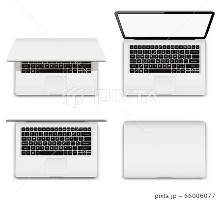 Isolated Laptop With Open And Closed Screen On のイラスト素材