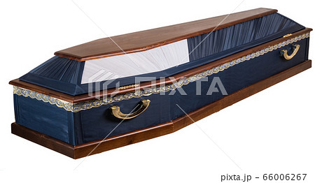 Coffin made of wood. Isolated on a white background. Coffin made of wood. Isolated on a white background. 66006267