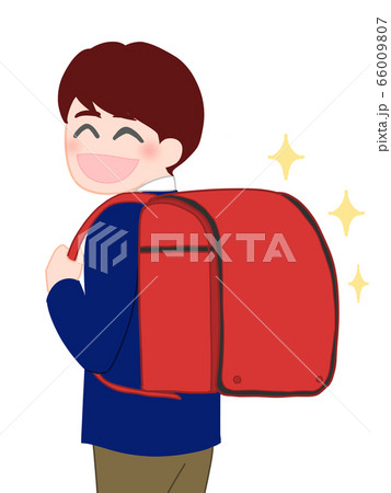 赤いランドセルの男の子 66009807