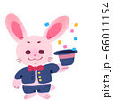 マジックをするうさぎ 66011154