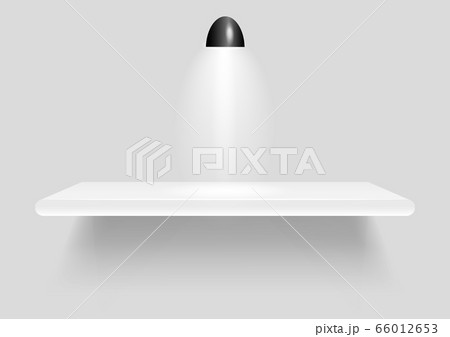 empty shelf with spotlight 66012653