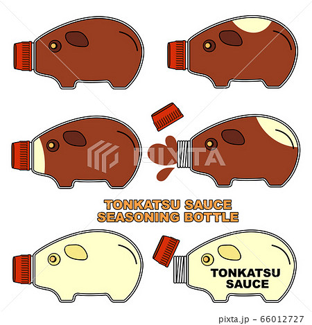 可愛い豚型のタレビン ベクターイラストのイラスト素材