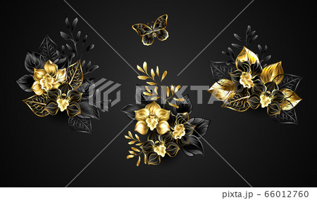 Set of black orchids Set of black orchids 66012760