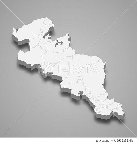 3d map prefecture of Japan Template for your 66013149