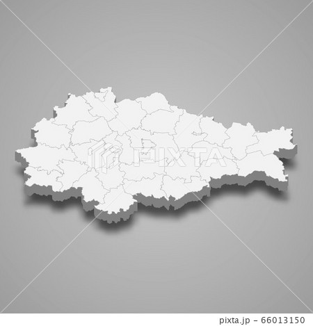 3d map region of Russia Template for your design 66013150