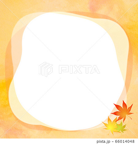 秋 フレーム 紅葉のイラスト素材