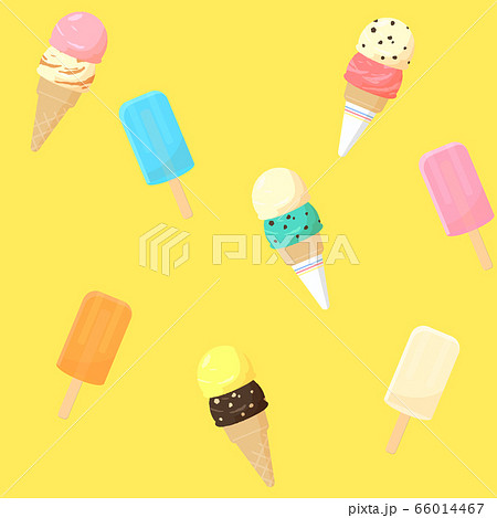 アイスキャンデー アイスクリーム パターン イラストのイラスト素材