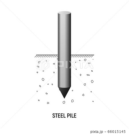 Steel round pile. 66015145