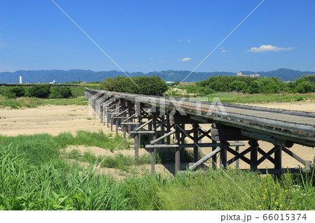 上津屋橋(通称:流れ橋・京都府八幡市)、23回流されても 上津屋橋(通称:流れ橋・京都府八幡市)、23回流されても 66015374