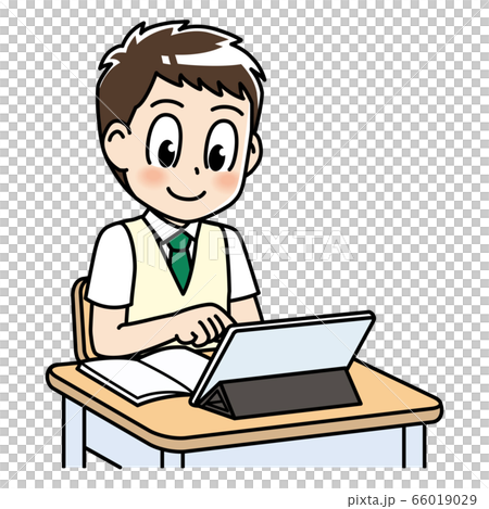 高中男孩使用平板電腦 高中男孩使用平板電腦 66019029