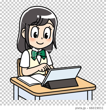 高中女生使用平板電腦 高中女生使用平板電腦 66019031