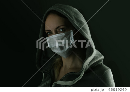 Dark photo of Young handsome man wearing medical 66019249