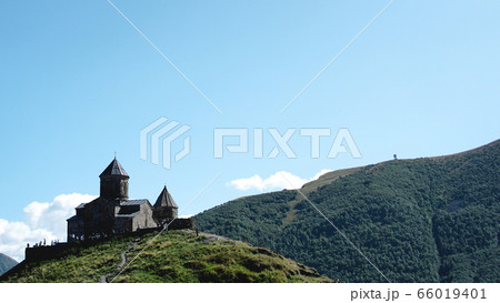 Gergeti Trinity Church, Holy Trinity Church near the village in Georgia 66019401