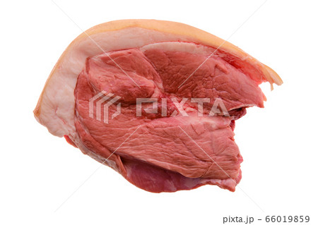 Raw fresh pork shoulder joint meat isolated on white Raw fresh pork shoulder joint meat isolated on white 66019859