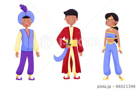 People Characters Wearing Arabic Clothing with Woman in East Apparel and Young Sheik with Mandil on His Head Vector Set People Characters Wearing Arabic Clothing with Woman in East Apparel and Young Sheik with Mandil on His Head Vector Set 66021396