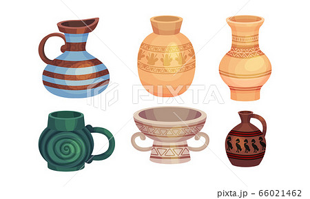 Ceramic Vessels and Containers for Interior and Kitchen Use Vector Set 66021462