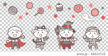 Children posing in Halloween ghost costumes / 2 colors 66022516