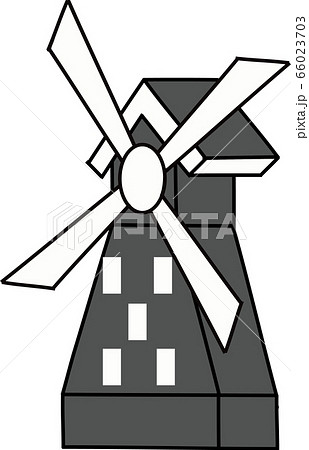 風車のイラスト素材