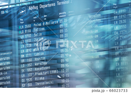 Flights information departures board in airport Flights information departures board in airport 66023733