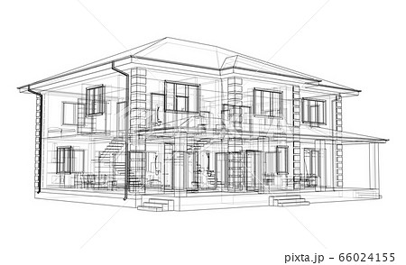 Abstract vector sketch of a house Abstract vector sketch of a house 66024155