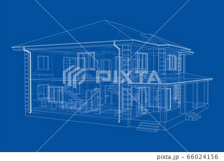 Abstract vector sketch of a house Abstract vector sketch of a house 66024156