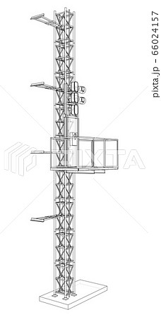 Mast lifts outline. Vector Mast lifts outline. Vector 66024157