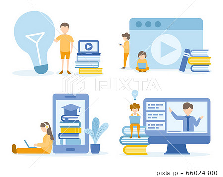 Student learning online courses. Concept 66024300