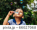 Boy playing soap bubble 66027068