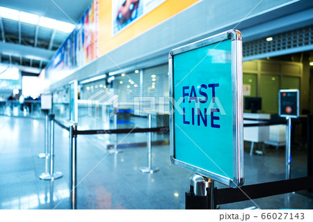 Fast check-in line at the airport for VIP airline 66027143